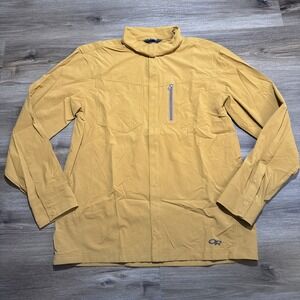 Outdoor Research Men's LARGE Ferrosi Long Sleeve Shirt‎ Hiking Mustard Yellow